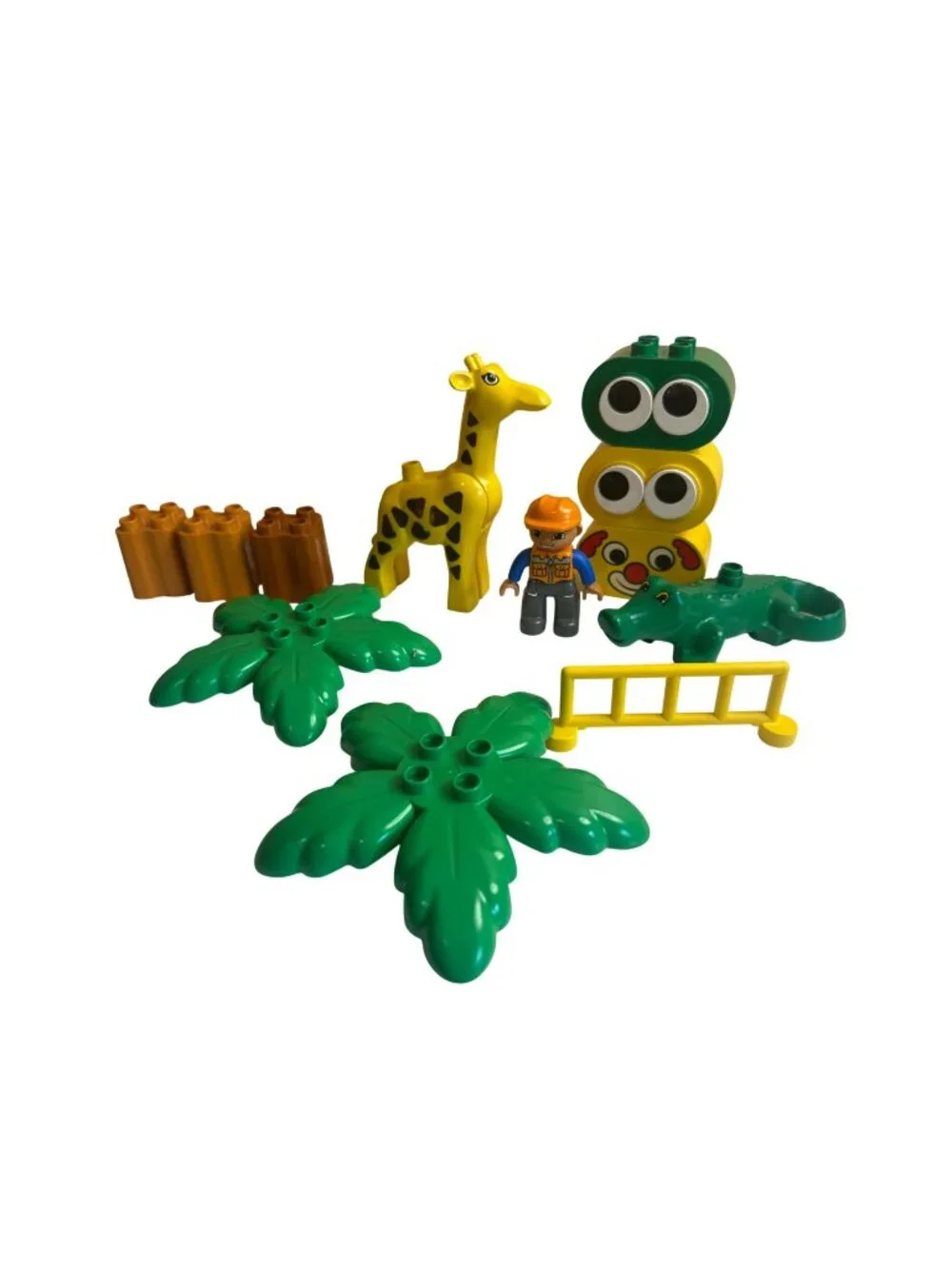 LEGO Duplo Blocks Lot Vintage Now Palm Trees Giraffe Figure Alligator Etc.